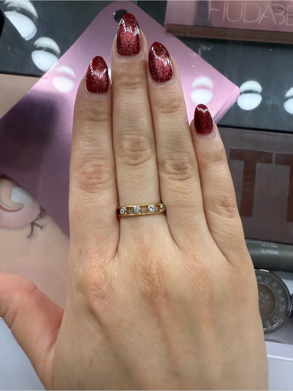 Two-Tone Diamond Bubble Band